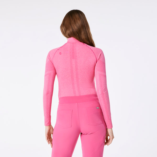 women's F'ing Pink Salta Seamless ¼ Zip - Longsleeve Underscrub