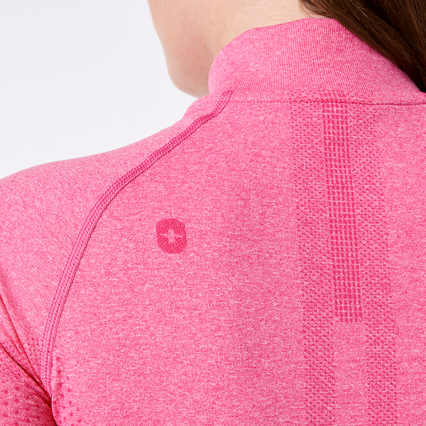 women's F'ing Pink Salta Seamless ¼ Zip - Longsleeve Underscrub