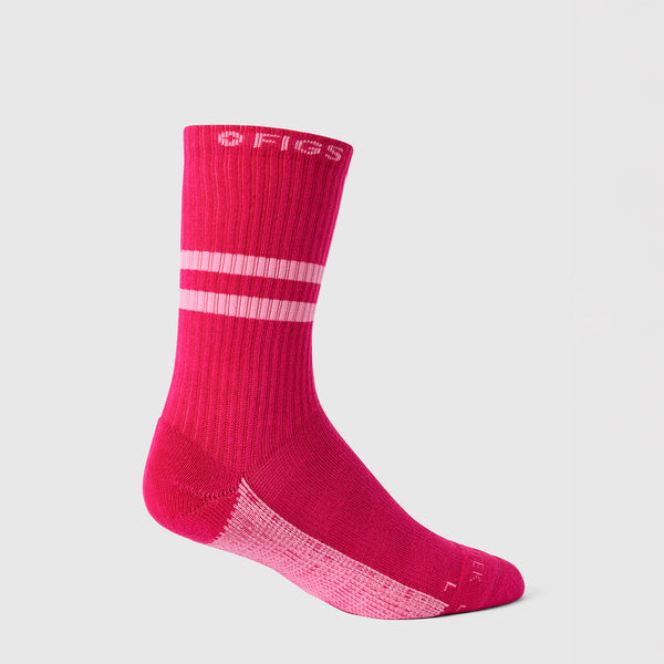 unisex F'ing Pink Stripe FIGS | ArchTek® 15-20 mmHg - Crew Compression Socks