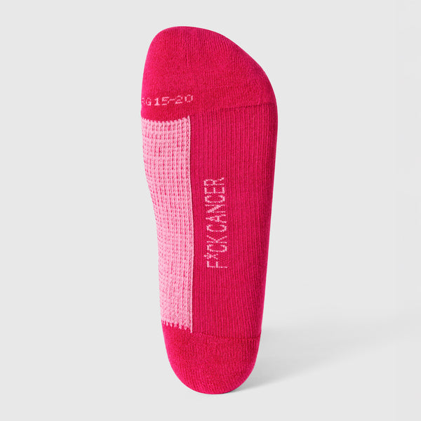 unisex F'ing Pink Stripe FIGS | ArchTek® 15-20 mmHg - Crew Compression Socks