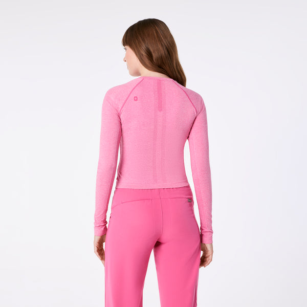 women's F'ing Pink Salta Seamless Cropped - Longsleeve Underscrub
