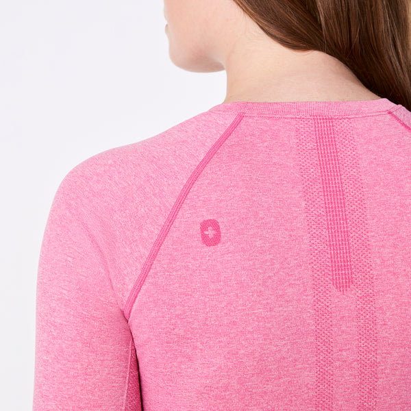 women's F'ing Pink Salta Seamless Cropped - Longsleeve Underscrub