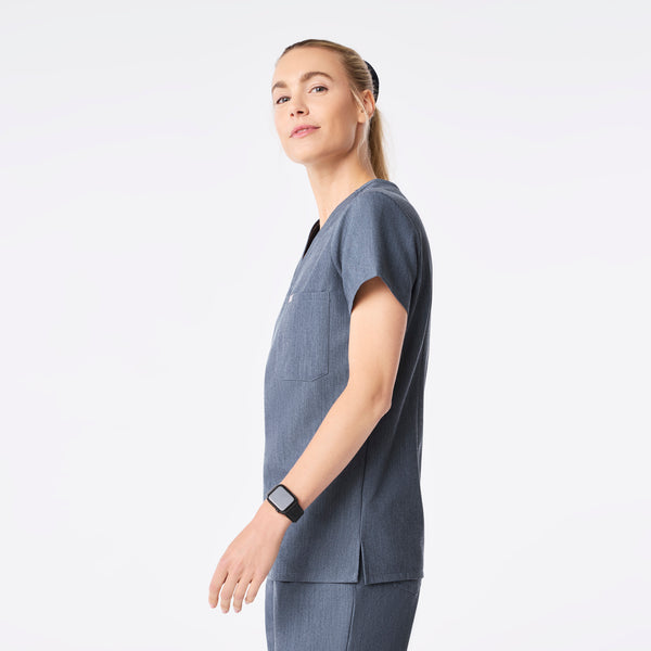 women's Heather Denim Catarina - One-Pocket Scrub Top™