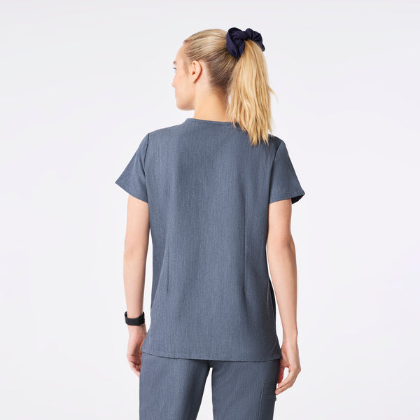 women's Heather Denim Catarina - One-Pocket Scrub Top™
