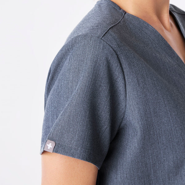 women's Heather Denim Catarina - One-Pocket Scrub Top™