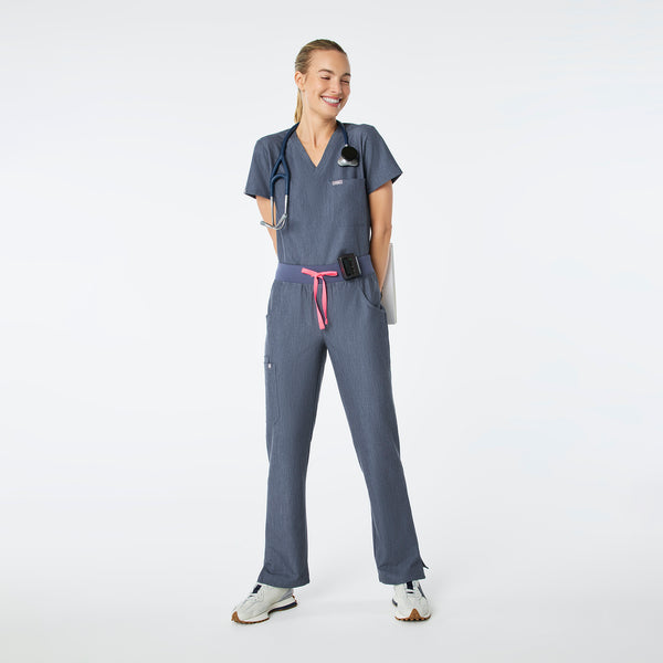 women's Heather Denim Kade - Petite Cargo Scrub Pant™