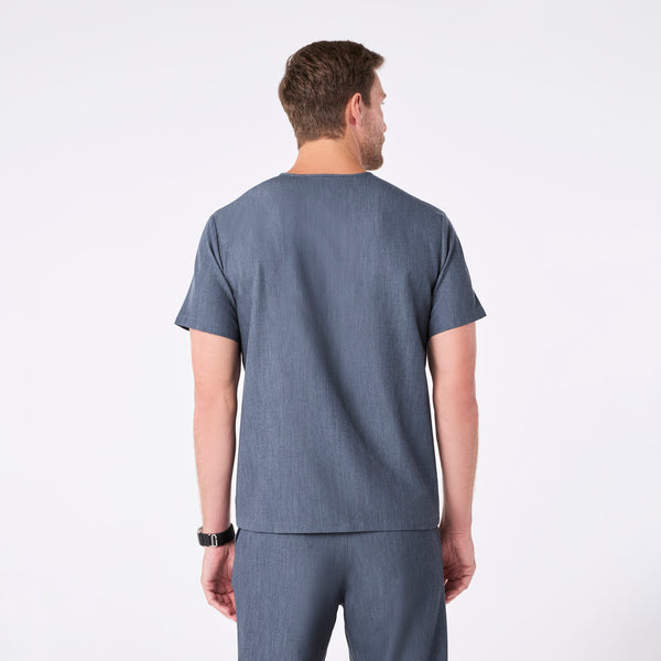 men's Heather Denim Leon - Three-Pocket Scrub Top™