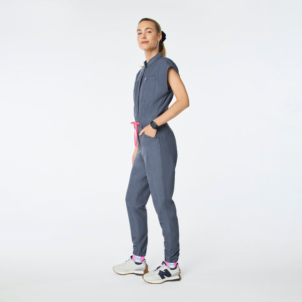 women's Heather Denim Rafaela Cargo Jogger - Tall ScrubJumpsuit™