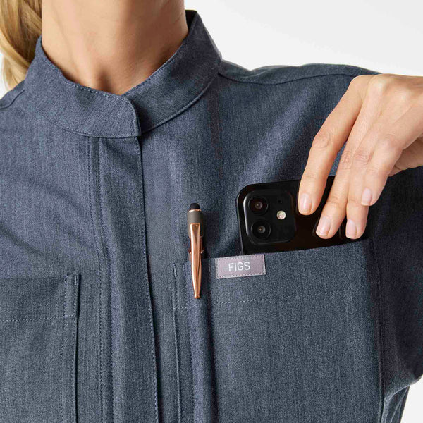 women's Heather Denim Rafaela Cargo Jogger - ScrubJumpsuit™