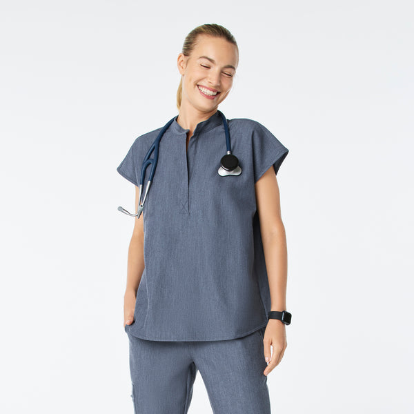women's Heather Denim Rafaela - Oversized Scrub Top™