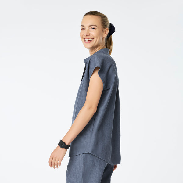 women's Heather Denim Rafaela - Oversized Scrub Top™