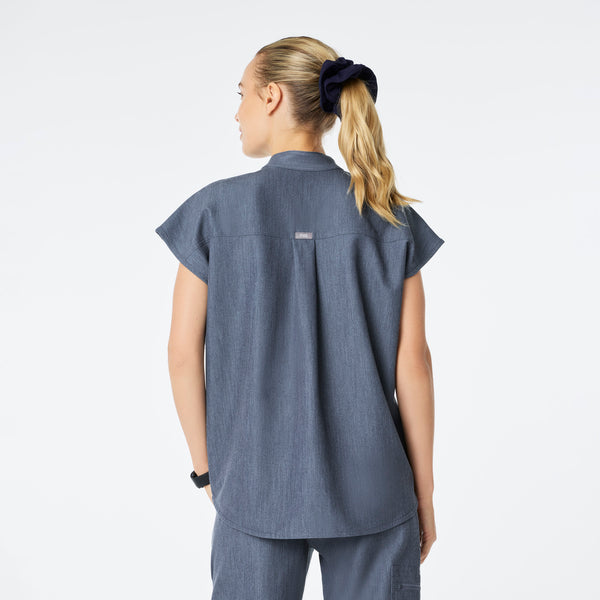 women's Heather Denim Rafaela - Oversized Scrub Top™