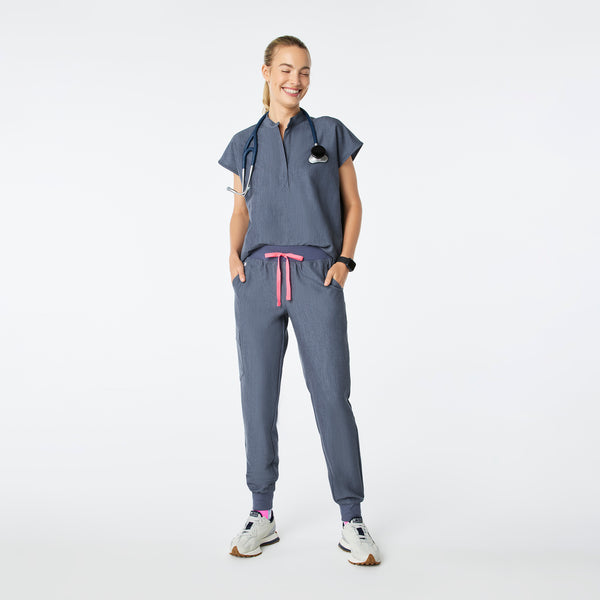 women's Heather Denim Rafaela - Oversized Scrub Top™
