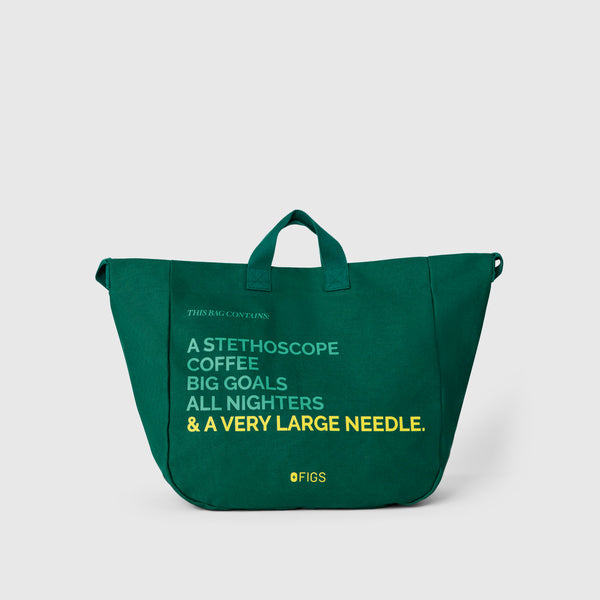 Hunter Green A Very Large Needle Tote