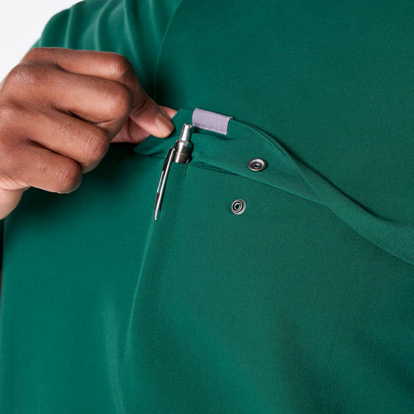 men's Hunter Green Corfield - Henley Scrub Top