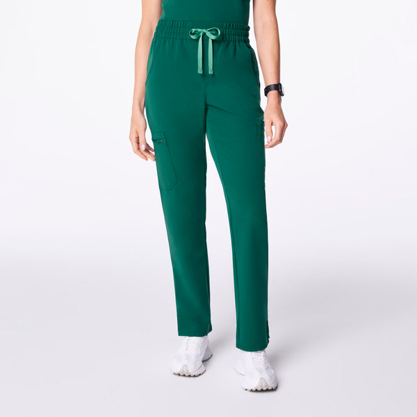 women's Hunter Green High Waisted Dowa - Tall Scrub Pants