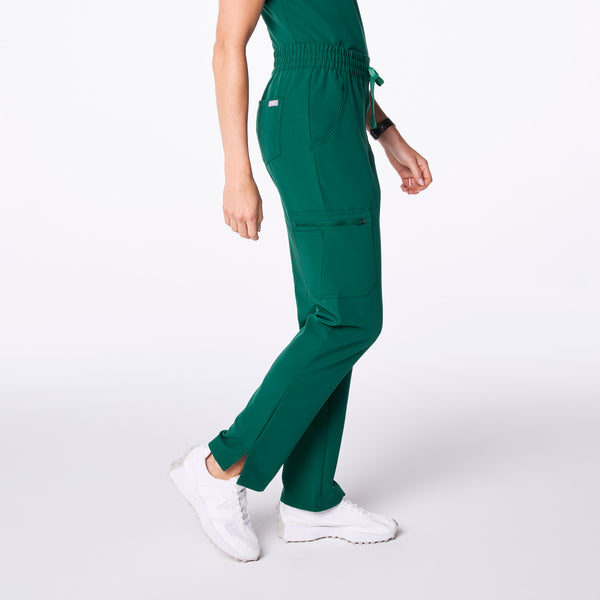 women's Hunter Green High Waisted Dowa - Tall Scrub Pants