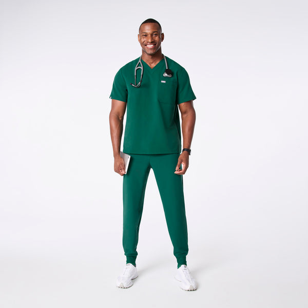 men's Hunter Green Leon - Three-Pocket Scrub Top™