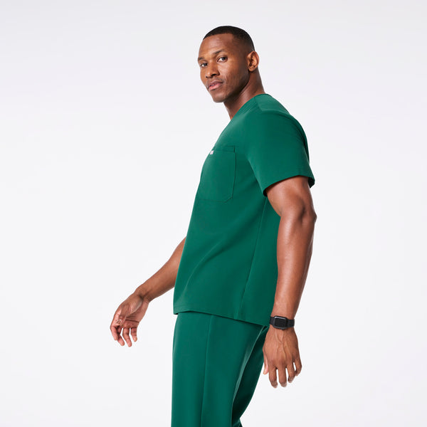 men's Hunter Green Leon - Three-Pocket Scrub Top™