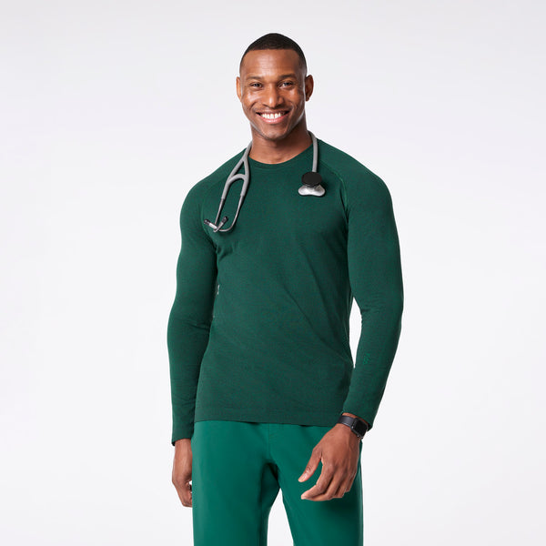 men's Hunter Green Makato Seamless - Longsleeve Underscrub