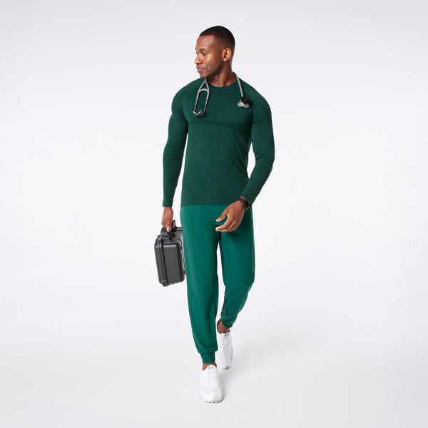 men's Hunter Green Makato Seamless - Longsleeve Underscrub