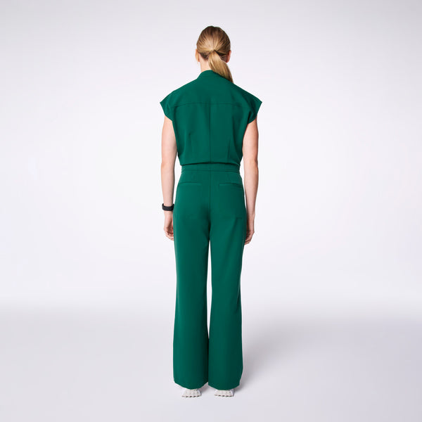 women's Hunter Green Rafaela Wide Leg - ScrubJumpsuit™