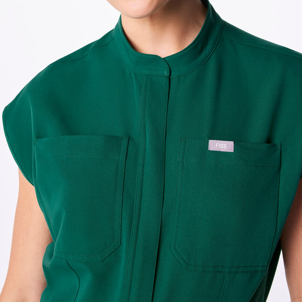 women's Hunter Green Rafaela Wide Leg - Tall ScrubJumpsuit™