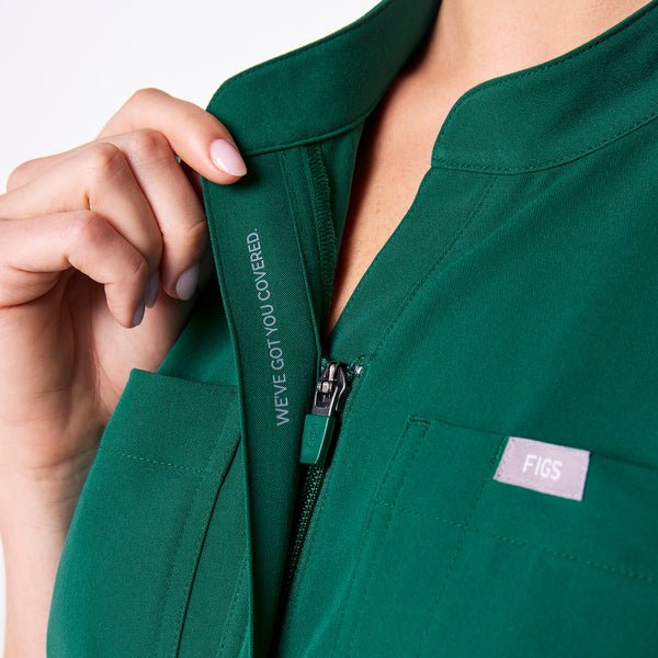 women's Hunter Green Rafaela Wide Leg - Tall ScrubJumpsuit™