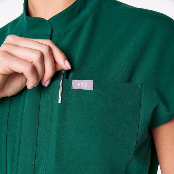 women's Hunter Green Rafaela Wide Leg - ScrubJumpsuit™