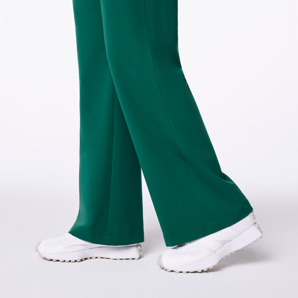 women's Hunter Green Rafaela Wide Leg - Tall ScrubJumpsuit™