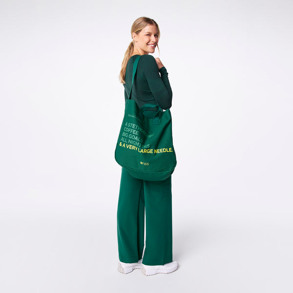 Hunter Green A Very Large Needle Tote