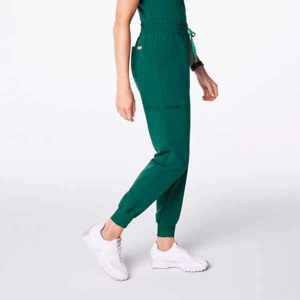 women's Hunter Green High Waisted Uman Relaxed - Tall Jogger Scrub Pant