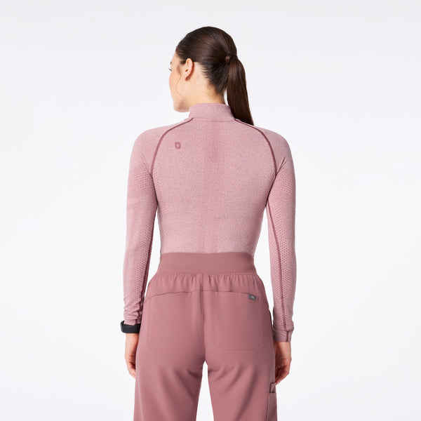 women's Mauve Salta Seamless ¼ Zip - Longsleeve Underscrub