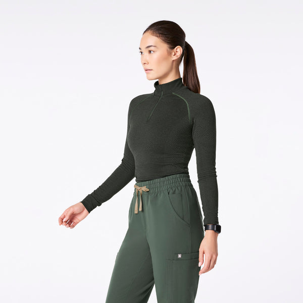 women's Moss Salta Seamless ¼ Zip - Longsleeve Underscrub