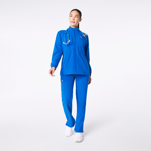 women's Royal Blue Alberta Cinched - Scrub Jacket