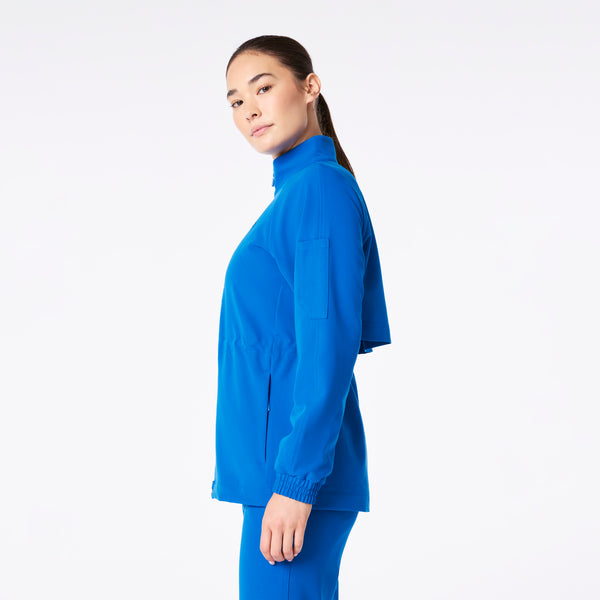 women's Royal Blue Alberta Cinched - Scrub Jacket