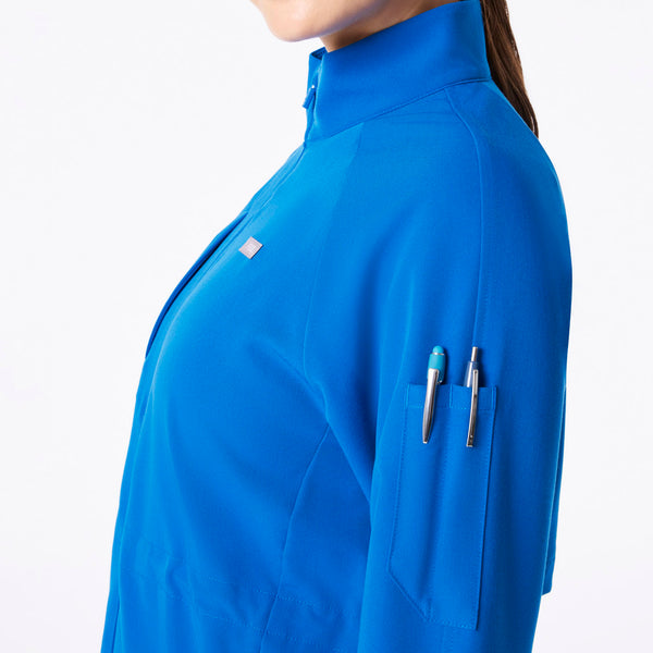 women's Royal Blue Alberta Cinched - Scrub Jacket