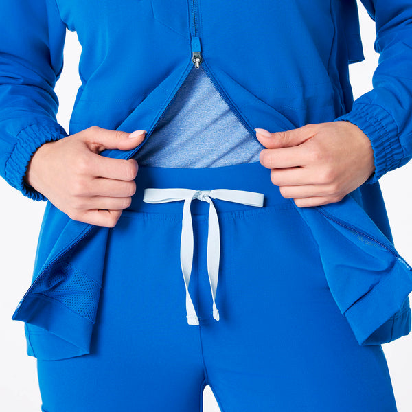women's Royal Blue Alberta Cinched - Scrub Jacket