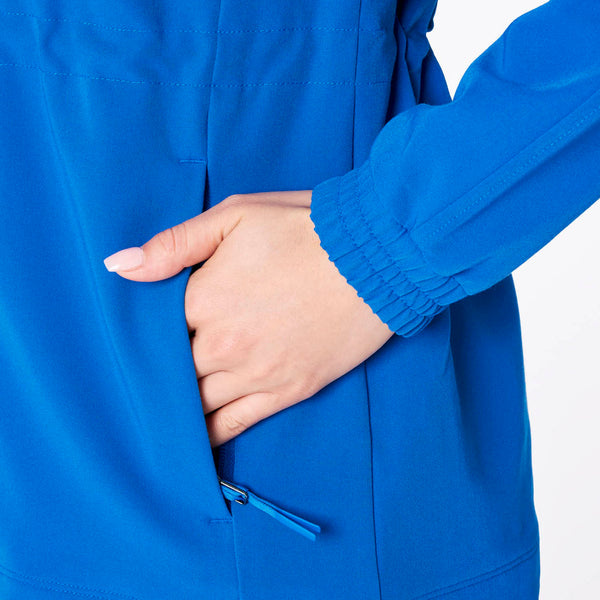 women's Royal Blue Alberta Cinched - Scrub Jacket