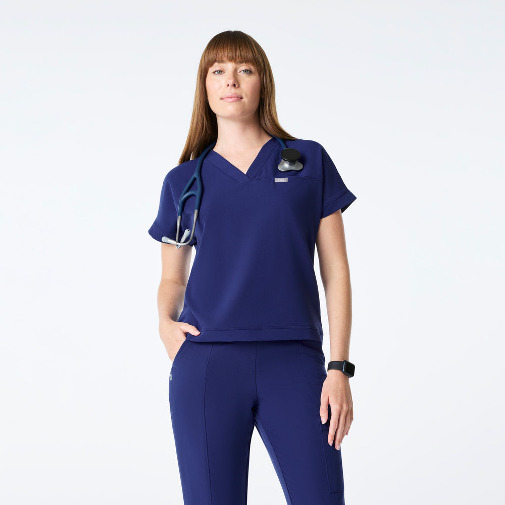 women's Sapphire Carlota Relaxed V-Neck - Scrub Top