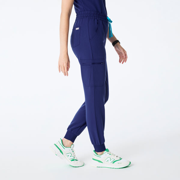 women's Sapphire High Waisted Uman Relaxed - Petite Jogger Scrub Pant