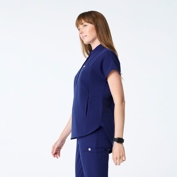 women's Sapphire Montex - Mock Neck Scrub Top