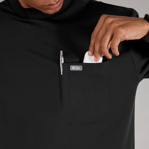 men's Black Dawson FORMx Relaxed Mock Neck - Scrub Top™
