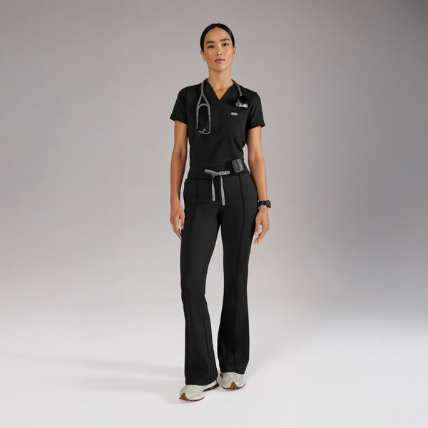 women's Black High Waisted Evanston FORMx Skinny Flare - Tall Scrub Pant™