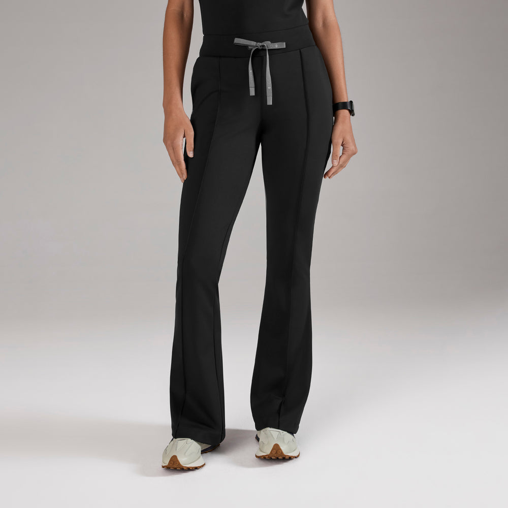 women's Black High Waisted Evanston FORMx Skinny Flare - Petite Scrub Pant™