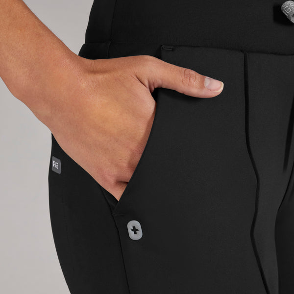 women's Black High Waisted Evanston FORMx Skinny Flare - Petite Scrub Pant™