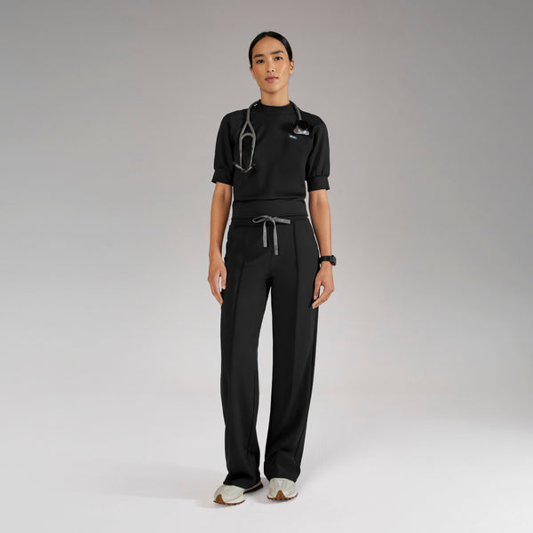 women's Black Ora FORMx Slim Mock Neck - Scrub Top™