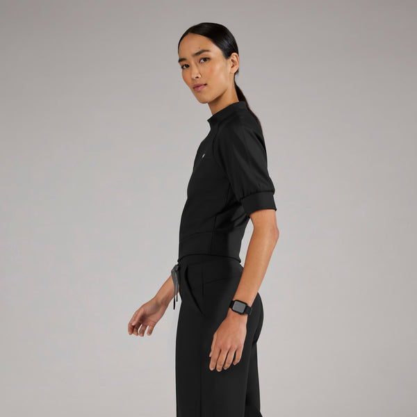 women's Black Ora FORMx Slim Mock Neck - Scrub Top™