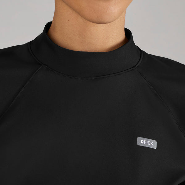 women's Black Ora FORMx Slim Mock Neck - Scrub Top™