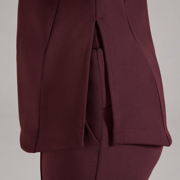 women's Burgundy Alma FORMx Slim Crewneck Tunic - Scrub Top™